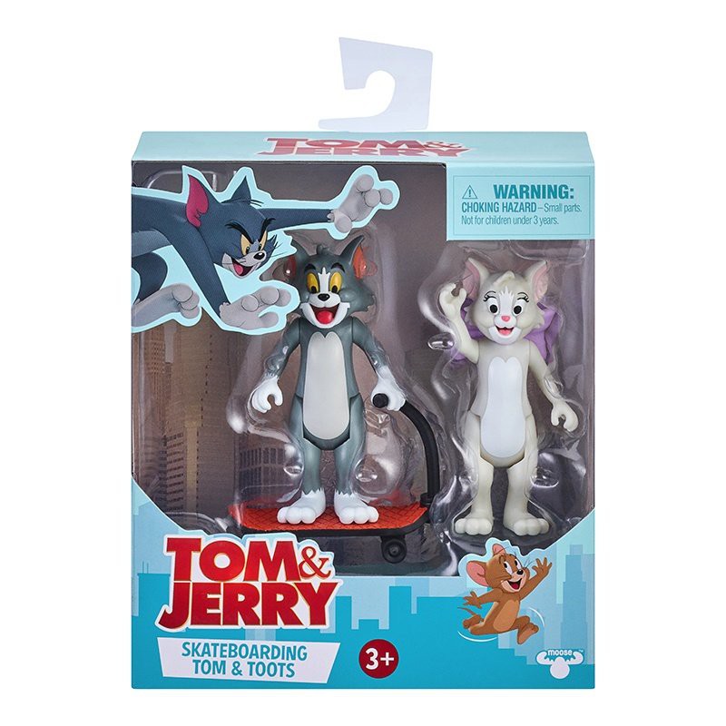 湯姆貓與傑利鼠- Tom &amp; Jerry 3吋公仔二入組-滑板