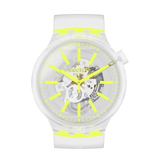【SWATCH】BIG BOLD JELLY 手錶 瑞士錶YELLOWINJELLY 熱情黃-47mm SO27E103