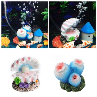 *優選繁星珍珠 魚缸造景水族箱裝飾珍珠扇貝吐泡擺件增氧泵氣泡貝殼包郵