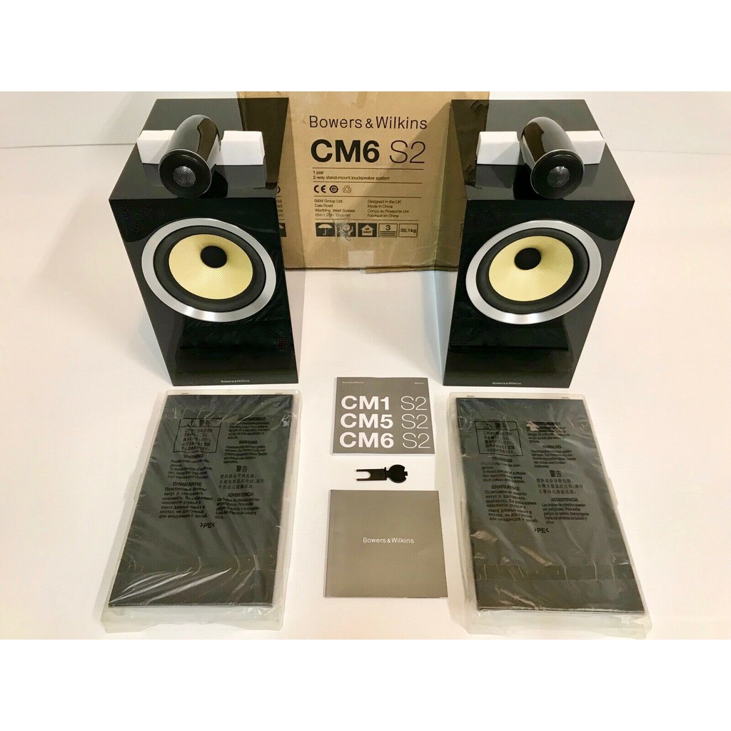 Bowers Wilkins Cm6 S2 書架式喇叭 鋼琴黑 展示品 有一小小掉漆 蝦皮購物