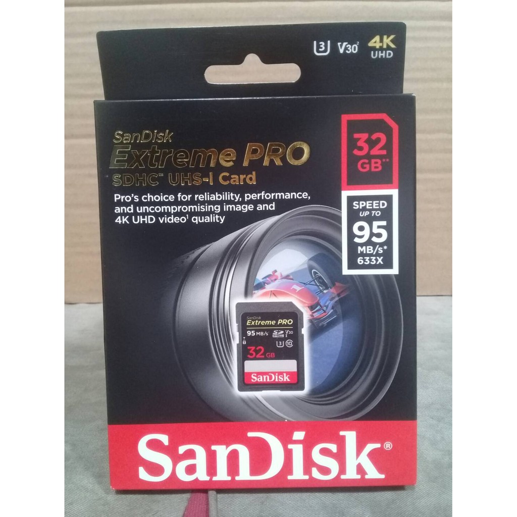 Sandisk SDHC Extreme Pro 32G 64G V30 U3 / 95M 170M 記憶卡 200M