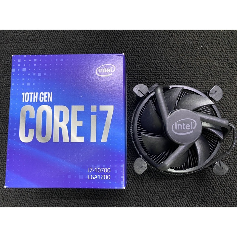 全新(原廠風扇) Intel i7-10700/銅底/黑化/1200腳位/CPU 風扇/附贈原廠外包裝盒/無CPU