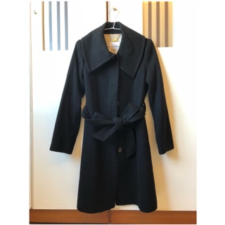出清便宜賣！ Ef-de’日系專櫃品牌 黑色氣質 修身長袖 長版 大衣