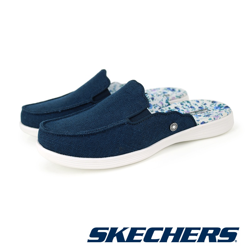 【SKECHERS】女  健走系列 涼拖鞋 ON-THE-GO DREAMY - 136196 - 白藍 ( US7)