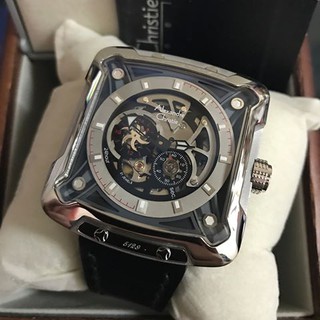 【金台鐘錶】Alexandre Christie 自動上鍊機械 方型大錶徑男錶 3030MALSSBA