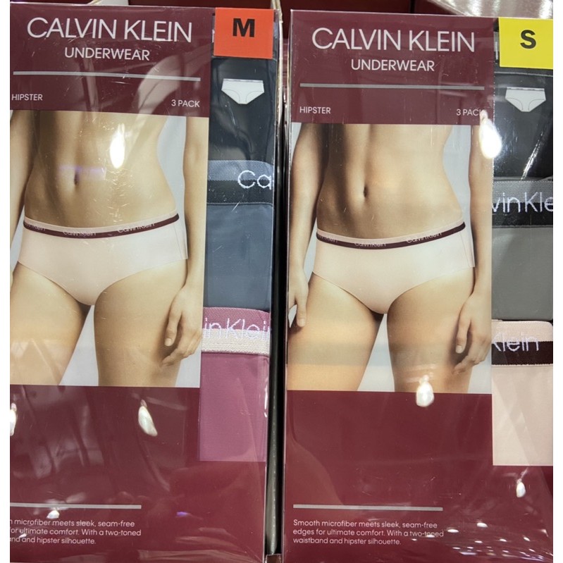 CALVINKLEIN凱文克萊 CK女彈性低腰內褲3入組 美國尺寸S~XL-吉兒好市多COSTCO代購