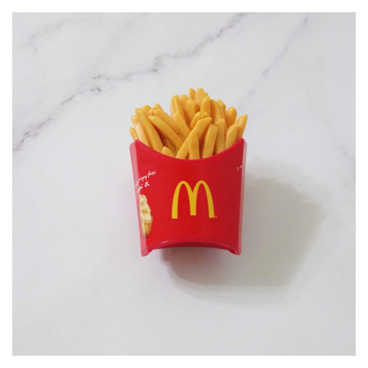 麥當勞玩具 麥麥經典磁鐵 絕版 仿真食物 薯條 磁鐵夾 冰箱貼 夾子