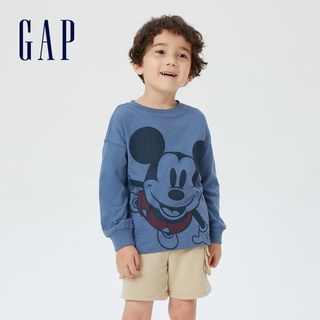 Gap 男幼童裝 Gap x Disney迪士尼聯名 長袖T恤-灰藍色(431423)