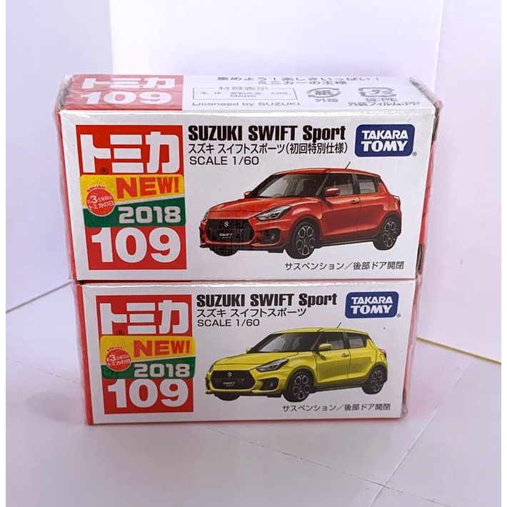 Tomica 2018年 No.109 SUZUKI SWIFT Sport (初回及一般)~有新車貼