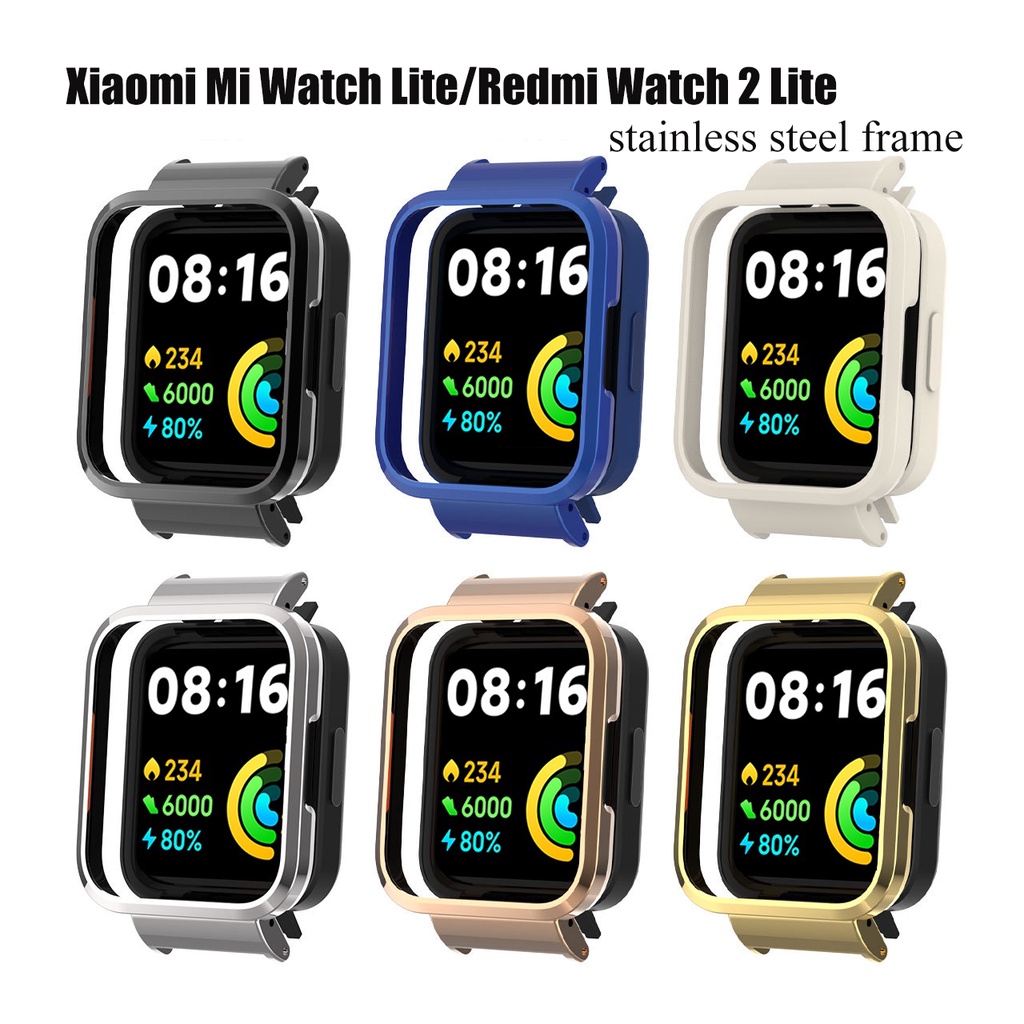 保護殼 適用小米手錶超值版 Redmi Watch 手錶 3 Active 2 Lite 不鏽鋼 邊框 金屬框架 表殼