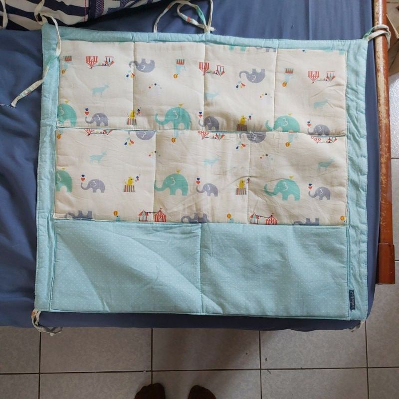 嬰兒床旁邊的置物袋 二手 一元 大象圖案