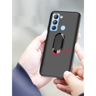 Tecno POP 5 LTE 手機殼軟啞光磁性磁鐵汽車指環手機殼矽膠手機殼套