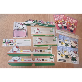 Hello Kitty專機 長榮航空聯名專機 絕版明信片+行李標籤