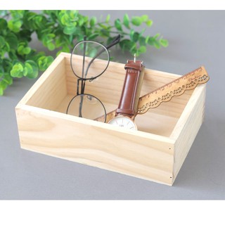 Aymhouse 單格 單層 收納盒 桌上收納盒 木盒 置物盒 單層收納 淺木色 生活雜貨 原木 實木 OTU07D3