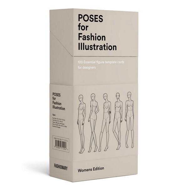 100 Pose Cards: Women Figure Templates for Fashion Illustration