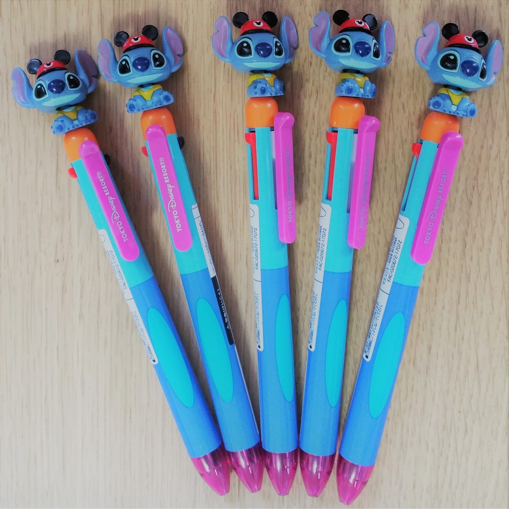 [現貨] 迪士尼 Disney 史迪奇 搖頭多色筆 (三色原子筆+自動鉛筆；購於東京迪士尼)