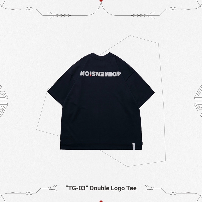 Goopi x 4dmension “TG-O3” Double Logo Tee - Navy