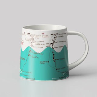 現貨 富士山登山地圖馬克杯 日本製 藍綠 水藍 緋紅 地圖杯 咖啡杯 限量 水杯 富士山 登山 日本杯器 杯具 日本進口