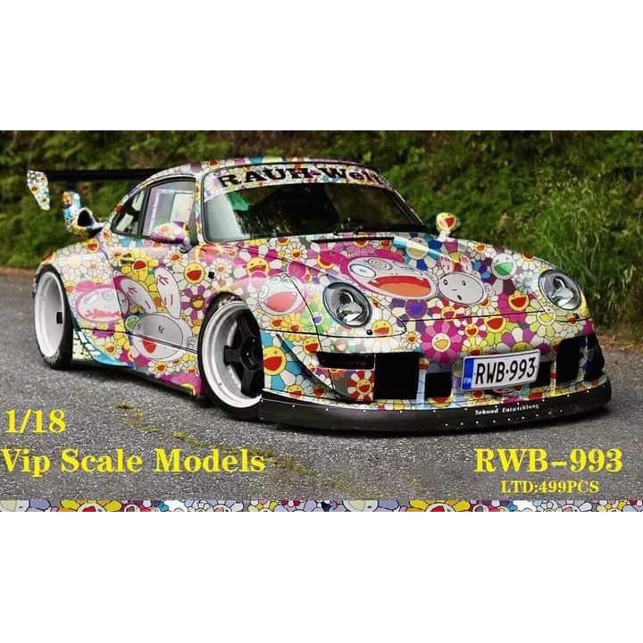 【名車館】VIP Model RWB Porsche 993 太陽花 村 1/18