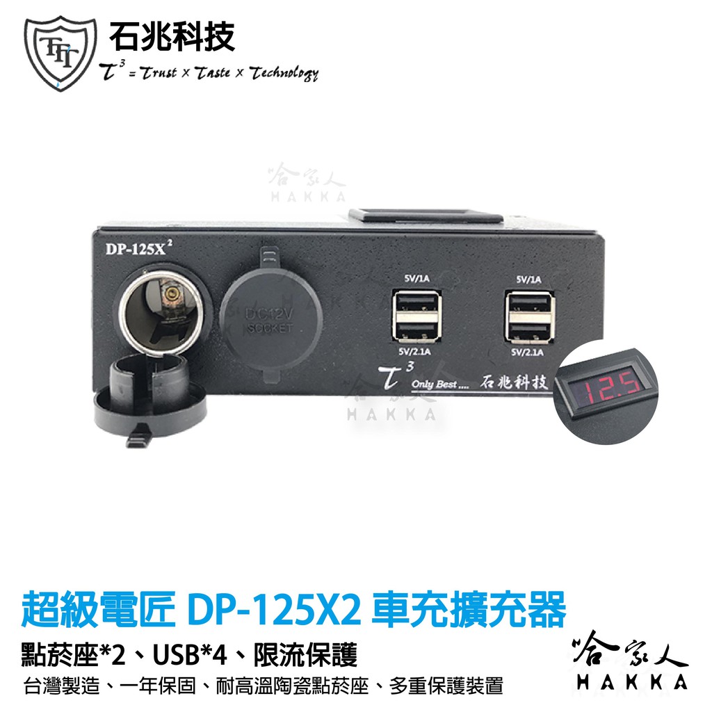 【 超級電匠 】 電壓顯示 點菸器擴充器 台灣製造 車充擴充 2.1A USB 擴充 保險絲 150W 限流保護 哈家人