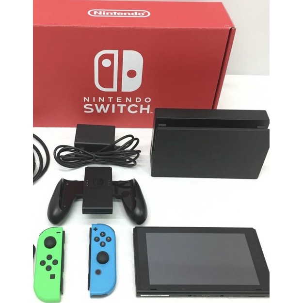 *最佛超低價～Nintendo 任天堂Switch可軟破 可改機 可破解 第一代主機組 限量版罕見藍綠配色，近全新