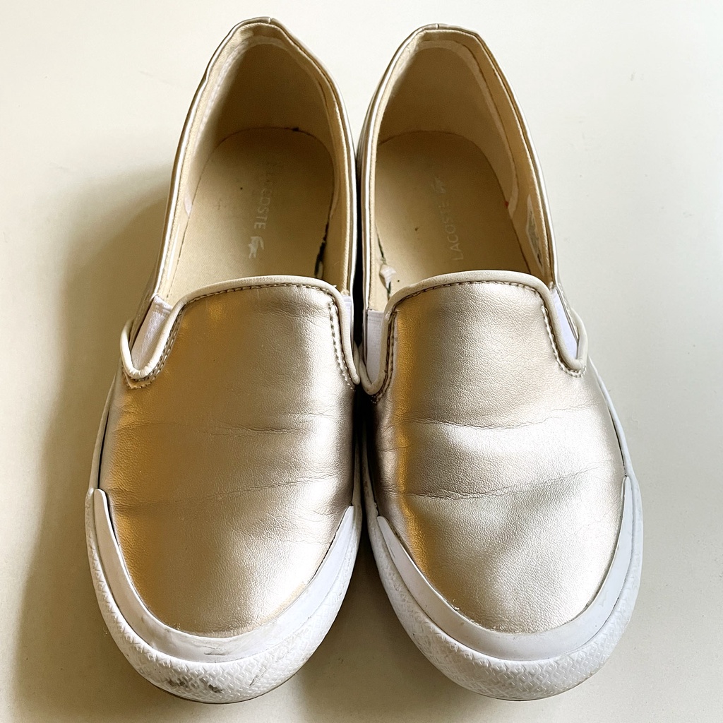 斷捨離！二手正品🇫🇷【LACOSTE】金色休閒鞋、懶人鞋(converse,NIKE,New Balance)