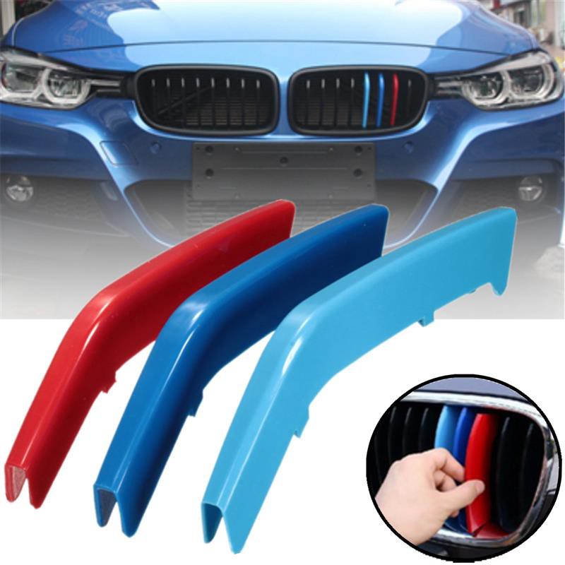 Bmw三色飾條bmw三色卡條60種車型各車專用寶馬改裝鼻頭卡扣式三色條e46 E60 F10 F30 G30 蝦皮購物