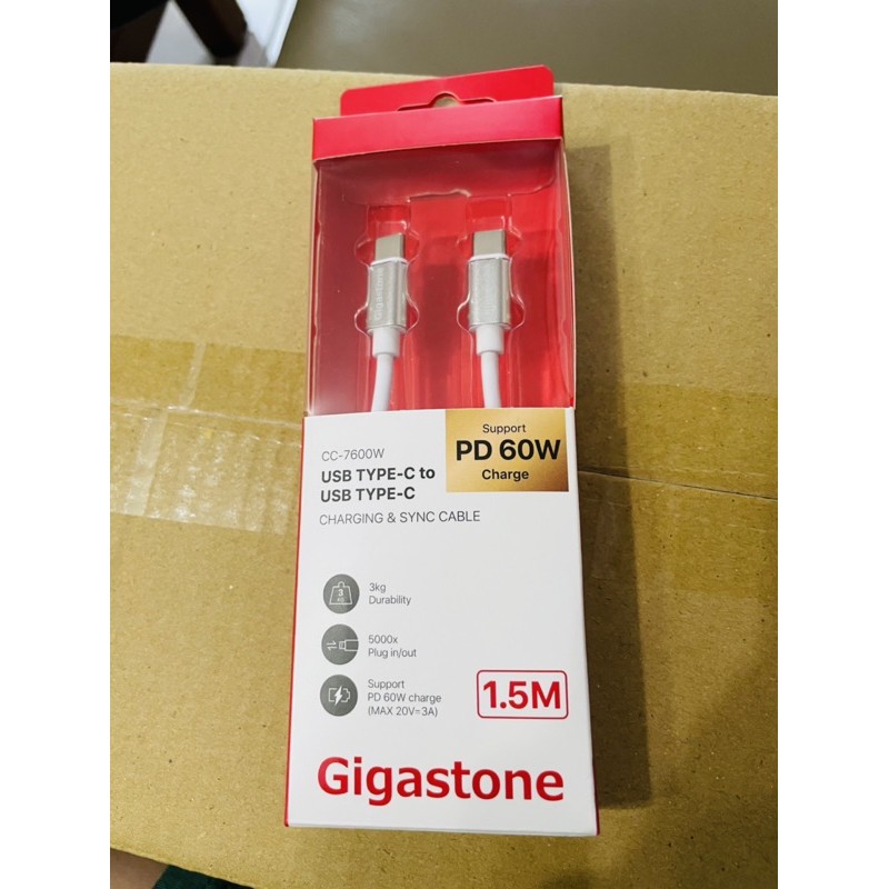 【Gigastone 】Type-C PD 60W高速充電傳輸線 快充線 充電線1.5M