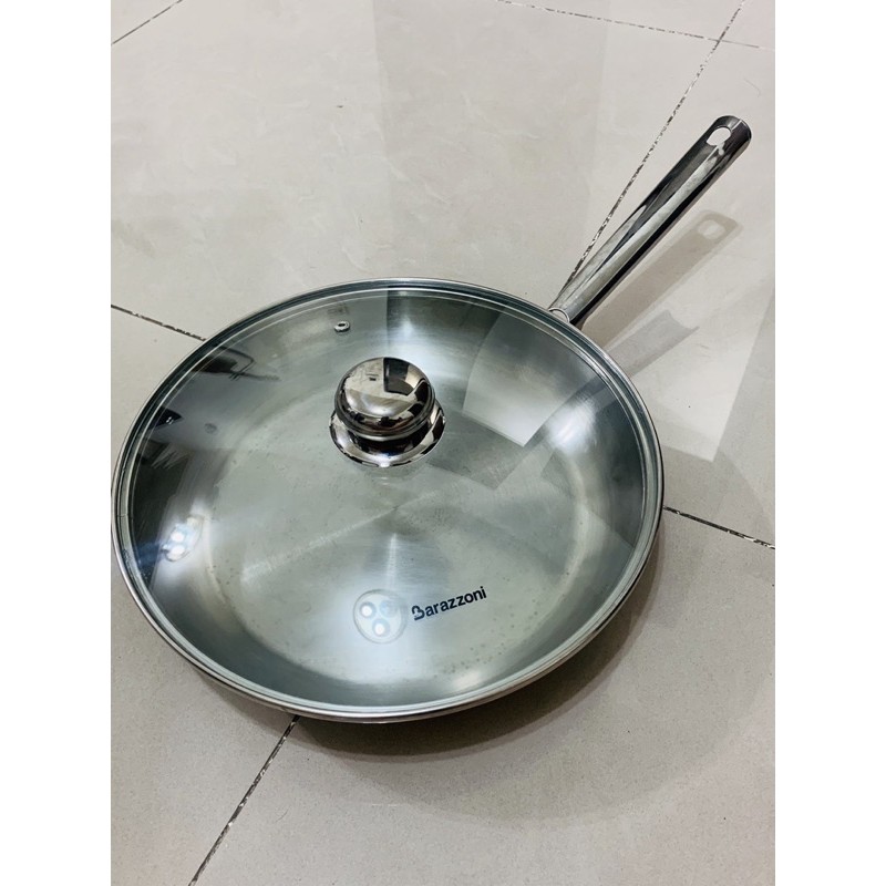 Barazzoni 不鏽鋼炒菜鍋（含鍋蓋）28cm