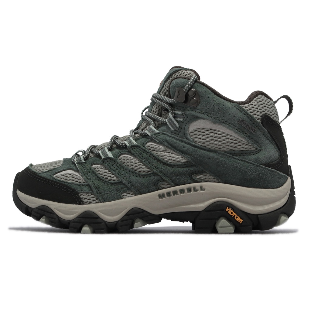 Merrell 登山鞋 Moab 3 Mid GTX 綠 女鞋 中筒 防水 真皮 黃金大底 【ACS】 ML036304