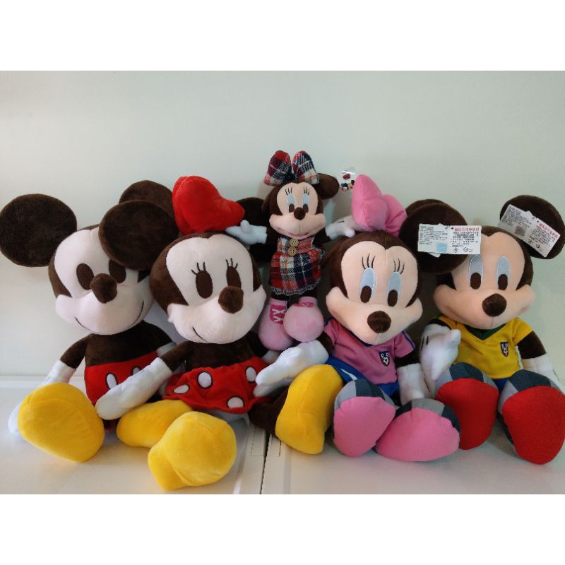 Disney迪士尼正版娃娃 米奇米妮Mickey Minnie mouse米老鼠棒球服裝60cm 蘇格蘭裙米妮 雷射標籤