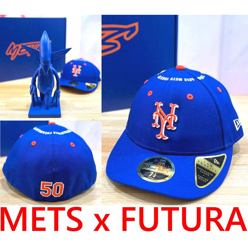 BLACK全新FUTURA x METS紐約大都會50周年紀念 x NEW ERA特殊FL刺繡全封棒球帽