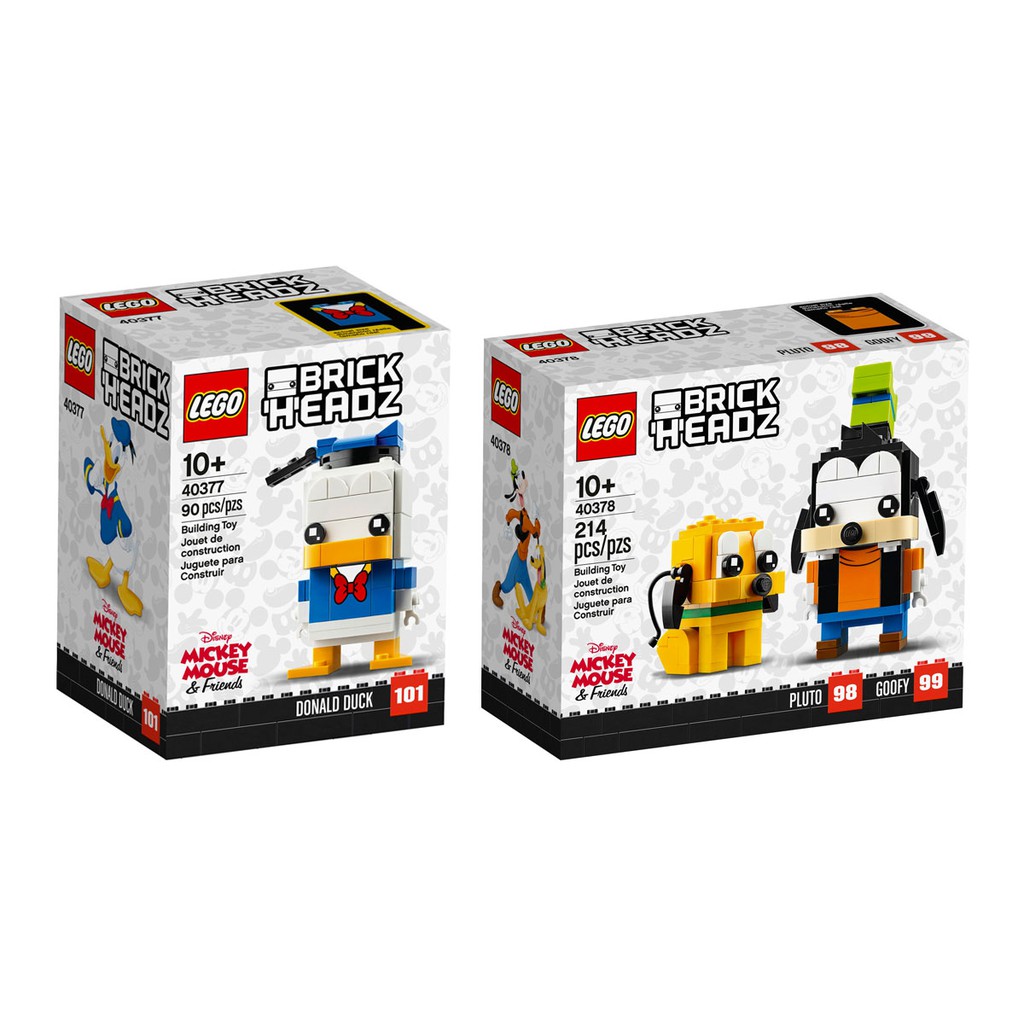 樂高 LEGO 40377 40378 BrickHeadz Donald Duck 唐老鴨 高飛 布魯托 全新未拆
