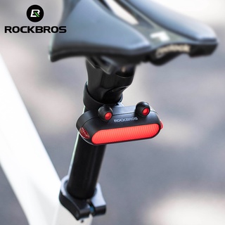 Rockbros 自行車燈 IPX6 防水尾燈 5 種模式 Type-C 尾燈 180°可見範圍自行車設備腳踏車