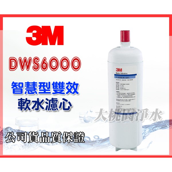 大桃園淨水~3M DWS6000-ST 雙效淨水器/濾水器 軟水替換濾心(P165BN P-165BN PE165BN)