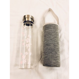 水立方 櫻花🌸圖案限定版 耐熱玻璃隨手瓶（550ml)