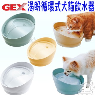 【GEX】渴盼循環式飲水器 950ml 濾淨飲水器 犬用 貓用 濾水器 飲水器 多款顏色 渴盼-寵物執行長