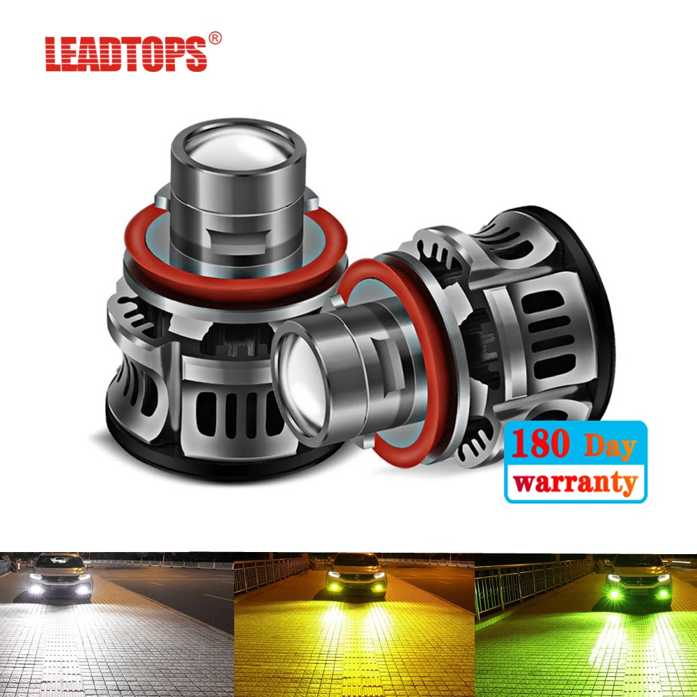 Leadtops 1 對 H11 LED 汽車燈 9006 HB4 9005 HB3 LED 燈泡投影儀鏡頭惡魔天使眼