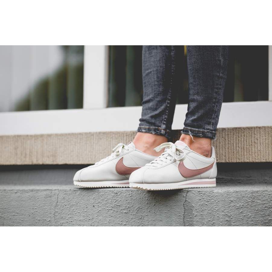nike cortez cream rose gold