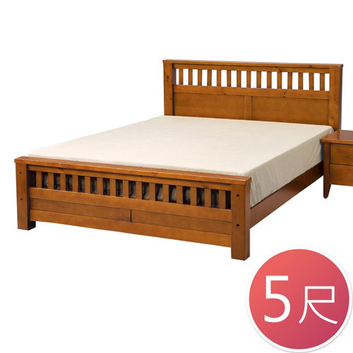 Boden-席思5尺實木雙人床架(不含床墊)