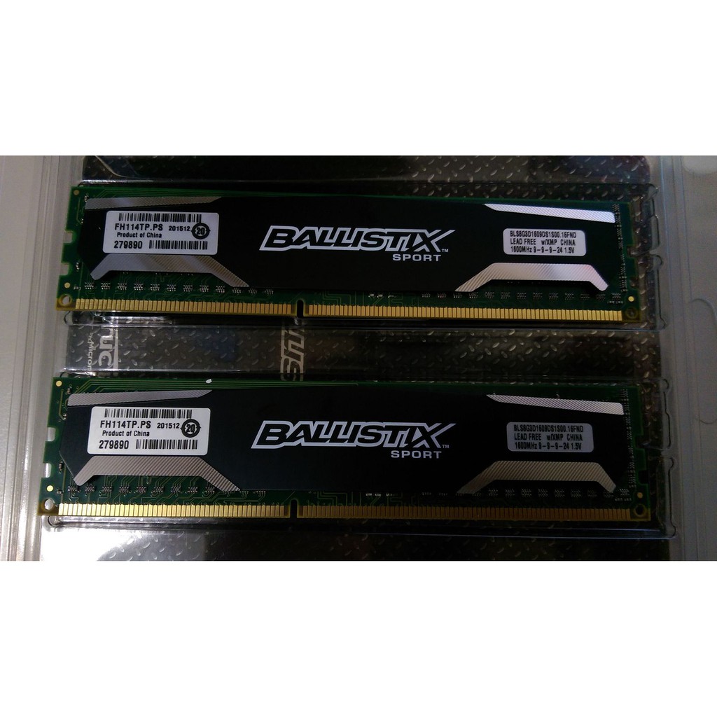 美光 BALLISTIX DDR3 1600 8G x2條 (共16G)