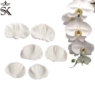 臺灣出貨 現貨 SK茵冠 模擬蝴蝶蘭 蘭花 康乃馨花卉紋路 烘焙工具 翻糖蛋糕矽膠模具6片裝FTMJ21150