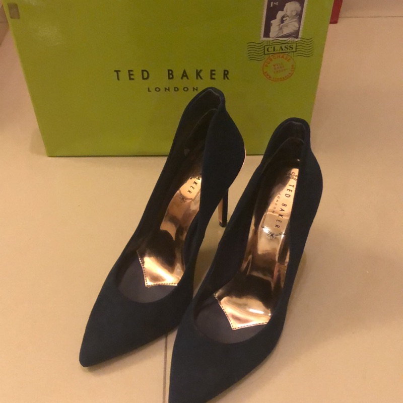 Ted Baker 深藍細跟麂皮高跟鞋