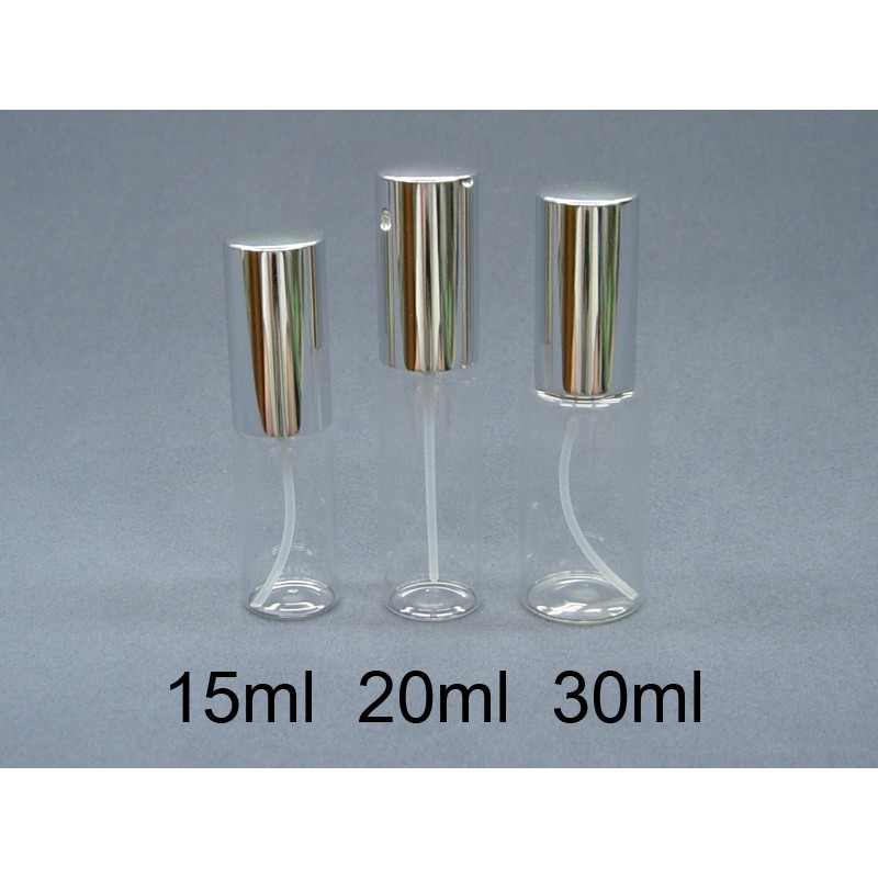 銀蓋透明玻璃噴瓶 (商品100%台灣製造)