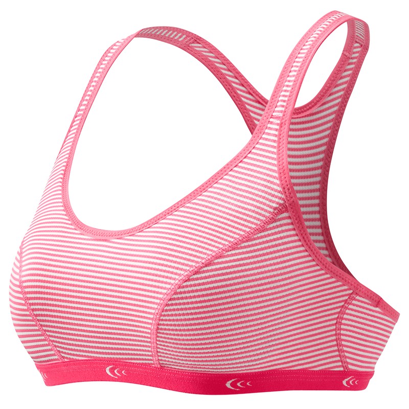 【C3fit】女 運動內衣 粉紅條紋款式 S-AB NO.3FW82200(日本製)