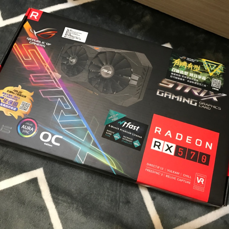 AMD RX570 4G ROG strix 顯示卡 顯卡