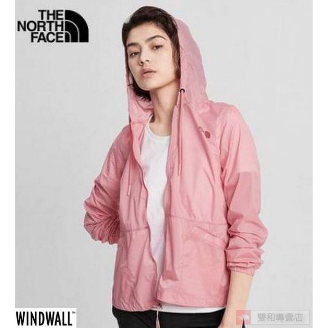 -滿3000免運-[雙和專賣店] The North Face 女 WINDWALL防風外套/4NCF/粉色