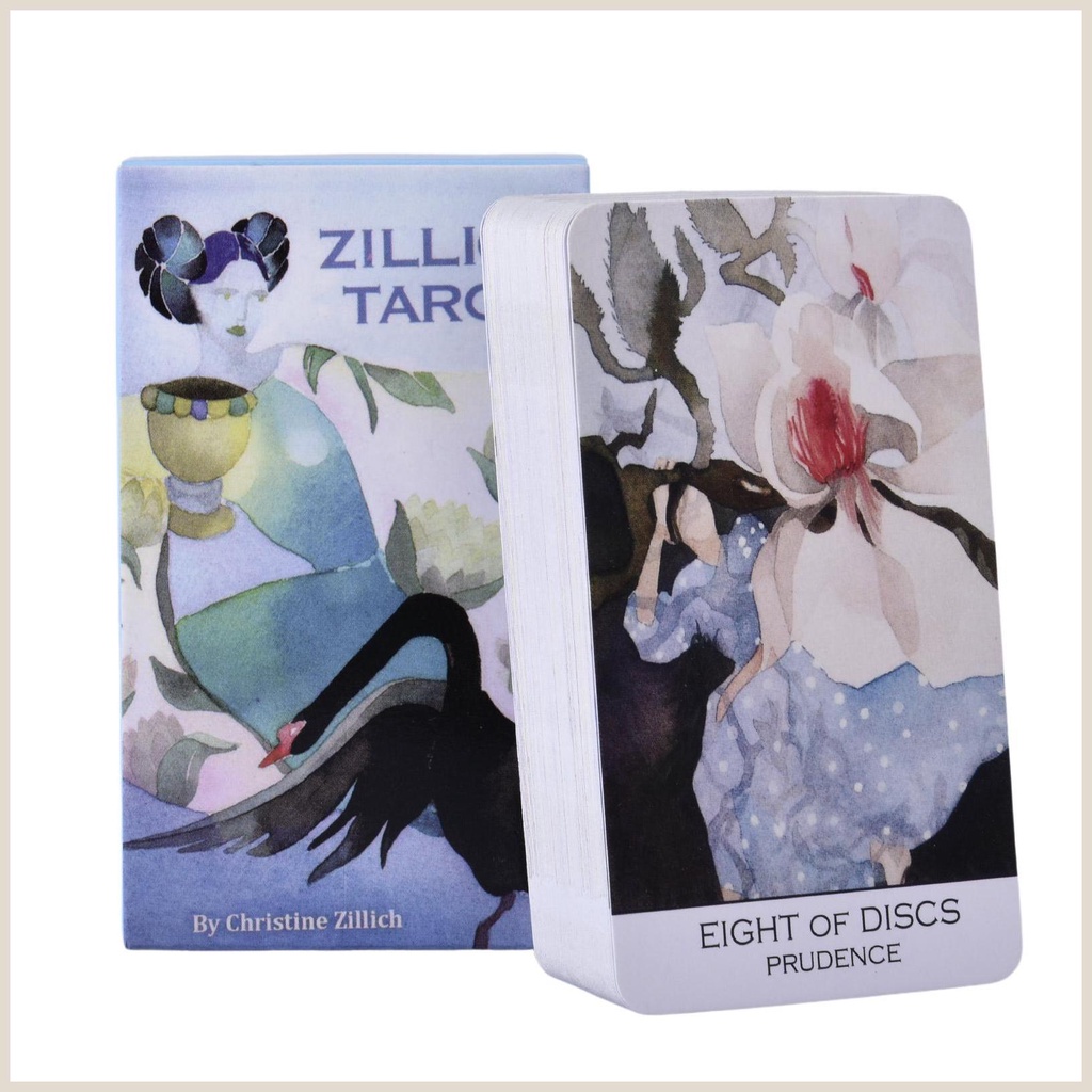 Zillich Tarot Oracle 卡, 用於塔羅牌占卜紙牌遊戲芋頭甲板卡吸引了新的 shintw