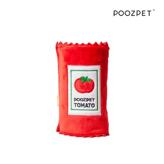 POOZPET 番茄醬 氣味玩具 氣味遊戲墊 貓咪 遊戲墊 藏食玩具 貓玩具 玩偶 仿真玩具 番茄醬 布玩具 寵物玩具