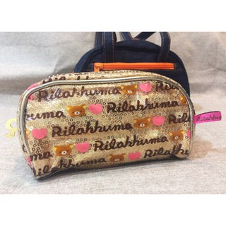 日本Rilakkuma 拉拉熊 閃閃萬用包 化妝包 筆袋